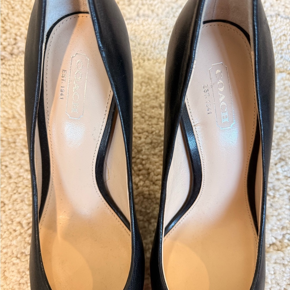 Coach Classic Platform Black Pumps